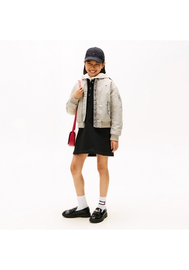 Tommy Hilfiger Washed Bomber Çocuk Bej Ceket Kg0kg08928 Bej