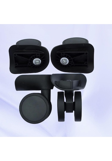 Suntek 2x Bagaj Tekerleği Esnek Sessiz Güçlü Taşıma Siyah