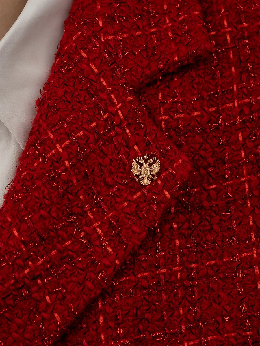 Veronika Jewelry Factory Rozet Broş Rusya Arması - Çift Başlı Kartal Ceket İçin 439396169 Altın Rengi