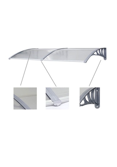 Kapı Üstü Pratik Sundurma 300 X 100 Cm Gri Gri