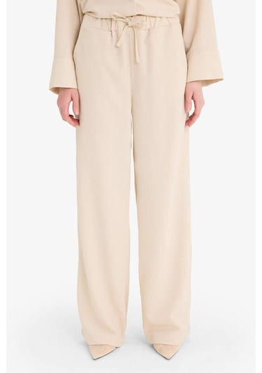 DeFacto Relax Fit 2'li Takım Gofre Dokulu Uzun Kollu Gömlek Pantolon F4094AX25SMBG74