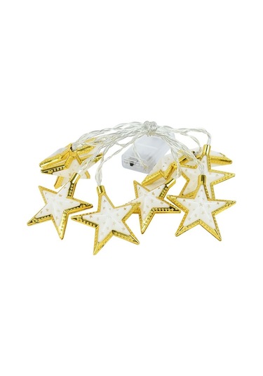 Soulader Usb İle Çalışan 1.65 Metre 10 Işıklı Sıcak Beyaz Led Yıldız Ve Ay Aydınlatma Dekor Işık Demeti Çok Renkli