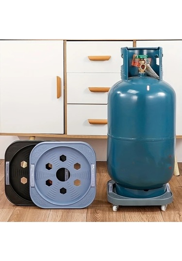 Dashanshop Evrensel Tekerlekli Sulu Tip Gaz Silindiri Taşıma Tekerlekli Mobil Plastik Depolama Standı