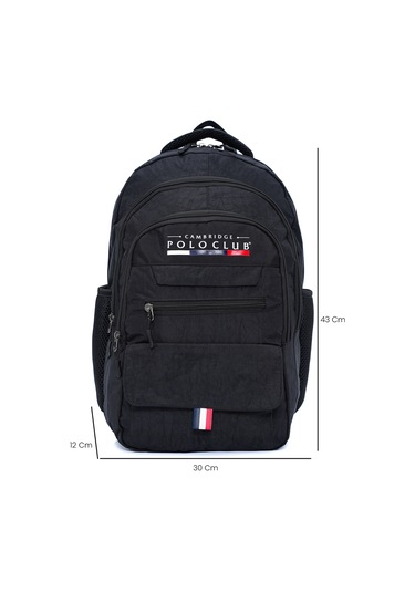 Cambridge Polo Club Hafif Unisex Sırt Çantası Siyah