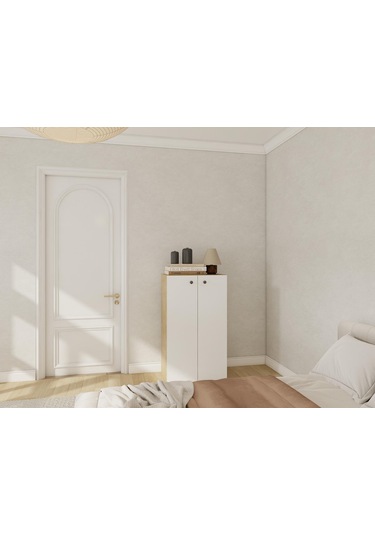 2 Kapaklı Çok Amaçlı Dolap Lefkas Meşe Lefkas Meşe