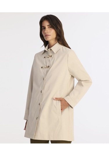Yargıcı Regular Gömlek Yaka Uzun Kol Pardösü 25kkpr5007x 017 Bej