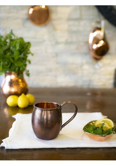 Bakır Kalaysız Tombul Kupa Oksitli Renk