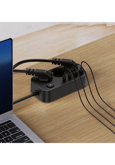 Akım Korumalı Priz 2 Usb + 2 Type-c Girişli 2 Metre Kablosu Anahtarlı Ve Duvara Monte Edilebilir Belirtilmemiş