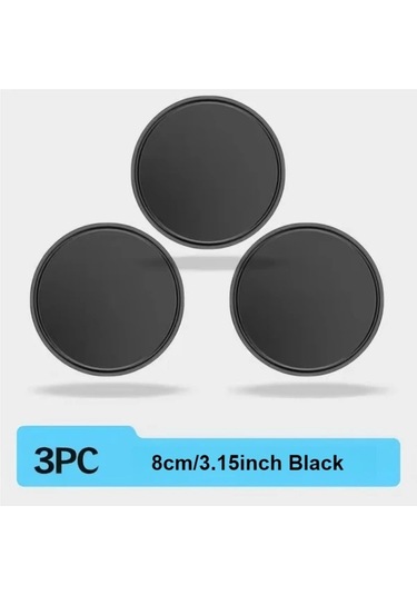 Cloudstore 3 Adet Siyah 3.15 İnç Araç Telefon Matı, Kaymaz Koku Matı, Yıkanabilir Ofis Masaüstü Sabitleyici