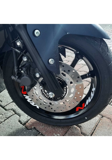 Yamaha Nmax Jant Sticker Fosforlu Kırmızı