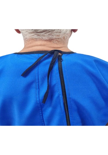 Ozclife Yazlık Kolsuz Hasta Bakım Kıyafeti Tulumu Mavi