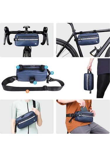 Padalink Bisiklet Gidon Çantası - Çok Amaçlı, Hafif Ve Dayanıklı Mavi Mavi