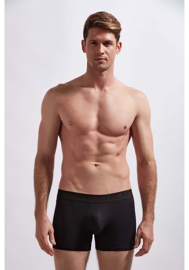 Josejuan 3'Lü Erkek Boxer Koton Likralı Yazılı Lastik 1011