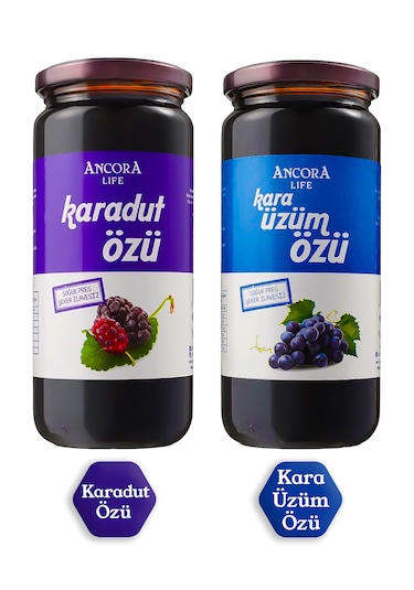 2'li Avantaj Paketi - Kara Üzüm Özü, Karadut Özü - Şeker İlavesiz
