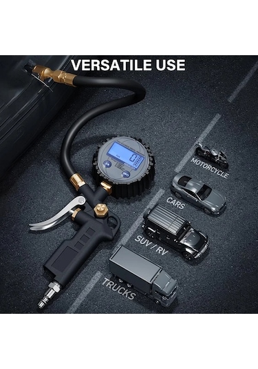 Xuweiwei Mavi-g003 Araba Suv Kamyon Karavan Icin Dijital Lastik Basinc Gostergesi Evrensel Model Hizli Baglanti Parcalari Jp Ab Abd Guclendirici Bant