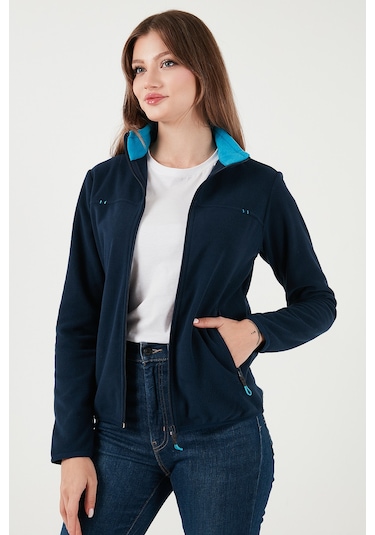 Lela Slim Fit Anti-Pilling Tüylenme Yapmayan Fermuarlı Cepli Hırka Bayan Polar 5907002 Lacivert Lela Slim Fit Anti-Pilling Tüylenme Yapmayan Fermuarlı Cepli Hırka Bayan Polar 5907002 Lacivert