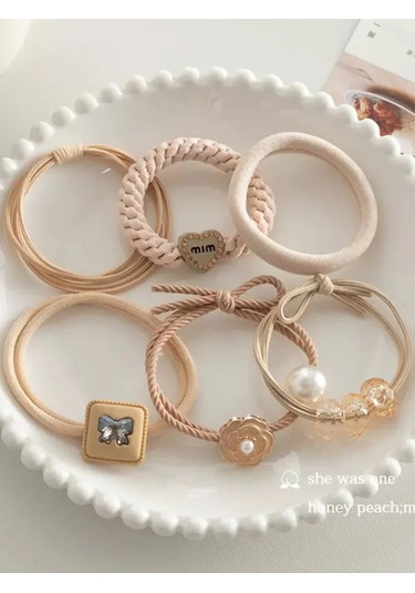 Mını Shop Msk Saç Lastikleri, 12'li Set 328984555 Bej