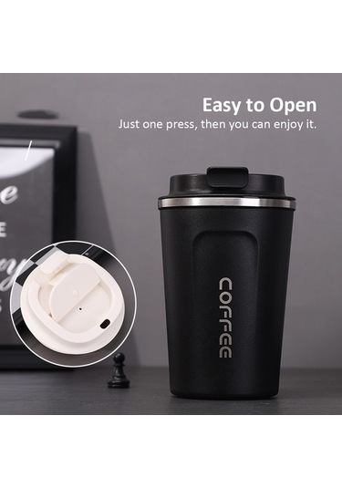 Ulzyvf Paslanmaz Çelik Seyahat Kahve Termosu - Sızdırmaz Koyu Mavi, Taşınabilir Koyu Mavi