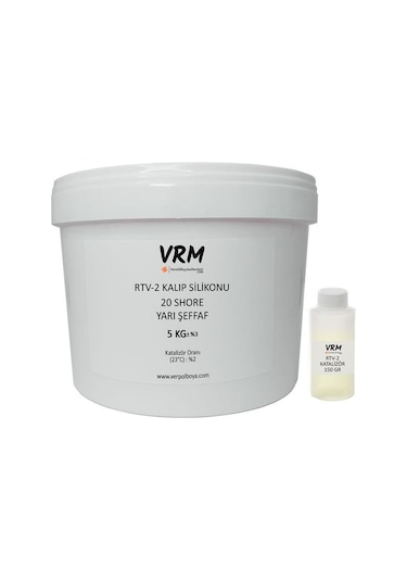 VRM Rtv-2 Yarı Şeffaf - Kalıp Silikonu (20 Shore) 5 KG