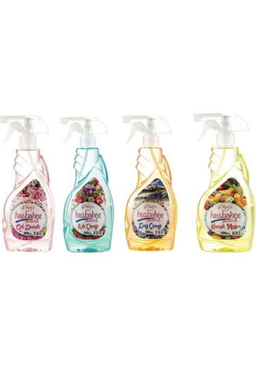 Akçay Hasbahçe Aşk Çiçeği + Dağ Çiçeği + Gül Demeti + Karışık Meyve Oda Kokuları 4 x 500 ML