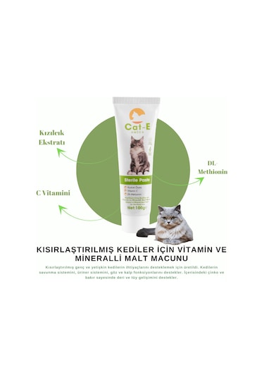 Amica Cat-e Sterile Paste Kısırlaştırılmış Kediler İçin Vitamin ve Minarelli Malt Macunu