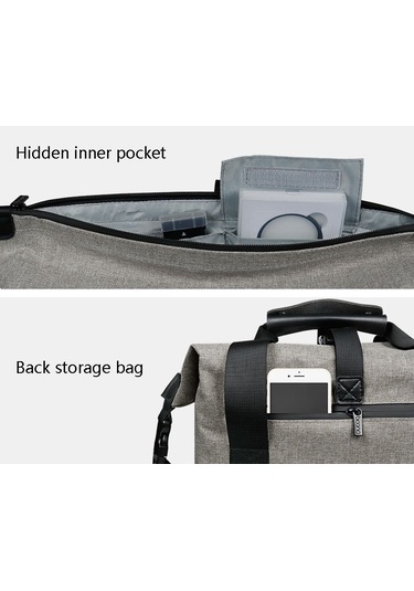 Baona Bn-h014 Slr Fotoğraf Makinesi Omuz Çantası Dijital Depolama Koruyucu Su Geçirmez Çanta Gri Diğer