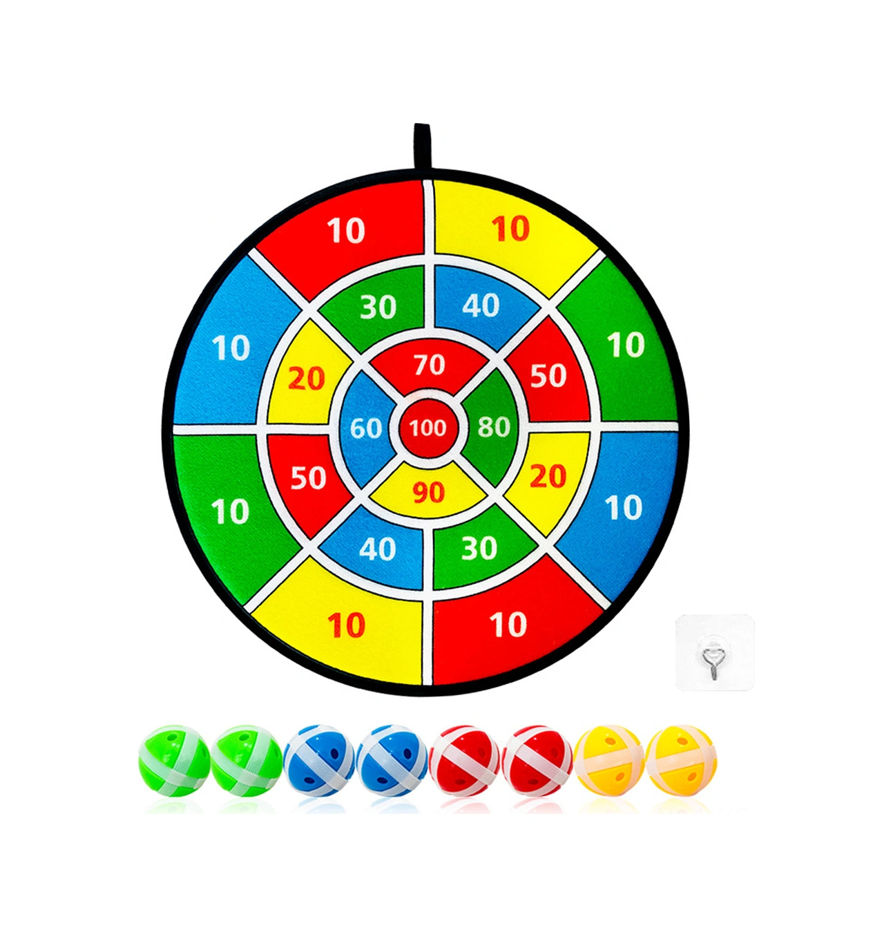 Yunboo Sayılı Flanel Dart Tahtası İle 8 Yapışkan Top, Ev Oyunları İçin Çocukların Göz-el Koordinasyonunu Geliştirir, Hafif Ve Kolay Asılabilir