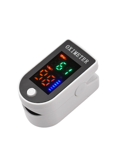 Vkemall Pulse Oksimetre 1.4 İnç 4 Renkli Led Dijital Nabız Oksimetresi Parmak Klipsli Oksimetre Kan Oksi Siyah Ve Beyaz