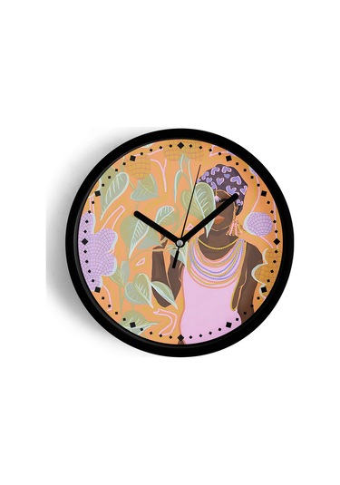 Soyut Kadın İnsan Modern Tasarım Duvar Saati - 25cm - Önü Camlı Siyah Kasa - Sessiz Mekanizma-jh0147 Siyah