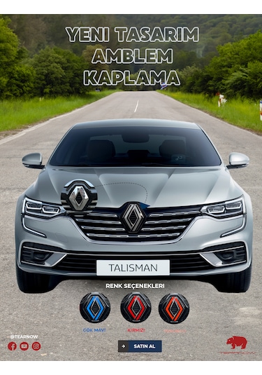 Renault Talisman 2020-2024 Yeni Tasarım Amblem Kaplama Sticker