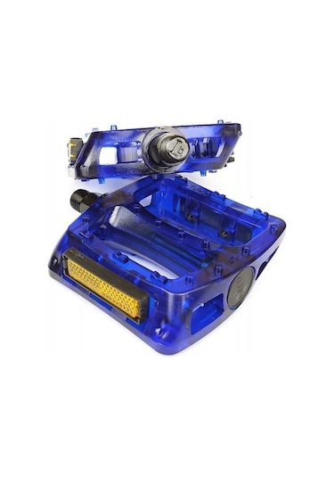 Neco Wp601 Geniş Mtb Bmx Platform Pedal 110 X 100 Mm 415 Gram Transparan Mavi