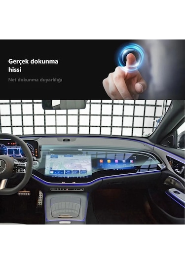 Mercedes E Serisi Uyumlu Ekran Koruyucu Multimedya + Yolcu Ekranı + Dijital Gösterge W214 9H Nano Ekran Koruyucu