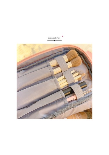 Trendooze Sevimli Portatif-mavi Peluş Kozmetik Çantası Ds Mavi