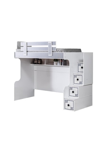 Setaymobilya Çizgi Ranza Karyola Çalışma Masası