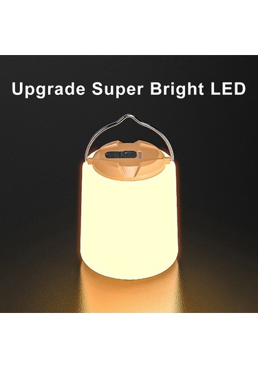 Dancemonkey Led Kamp Işığı Taşınabilir Kamp Feneri Su Geçirmez Çadır Lambası Usb Beyaz Beyaz