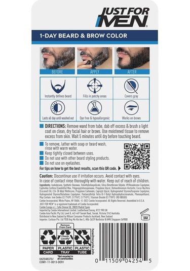 Just For Men 1 Günlük Geçici Sakal Ve Kaş Boyası Koyu Kahverengi/siyah 9ml