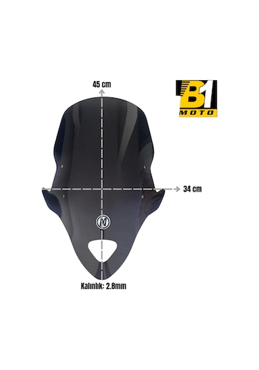 Mondial 125 Drift L 2011-2023 Uyumlu Kısa Ön Cam Füme