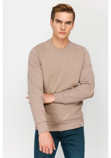 Igs İgs Erkek Camel Standart Bisiklet Yaka Sweatshirt Camel