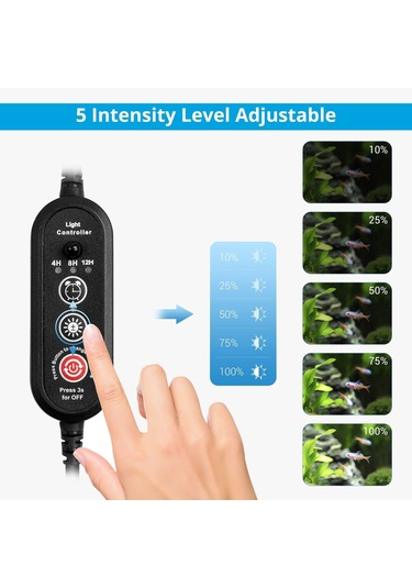 L6604mc-3 Uzaktan Kumanda Rgb Akvaryum Işık Tropikal Balık Mercan Multicolor Diğer