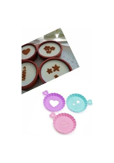 Tatlı Ve Kahve Süsleme Şablonu 3 Lü 10 Cm