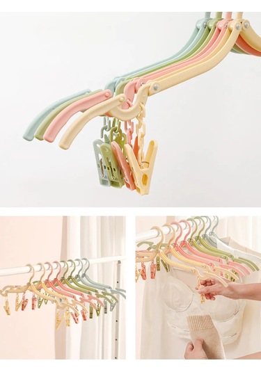 Morabi Katlanabilir Seyahat Elbise Ve Çamaşır Askıları 398554683 Yeşil