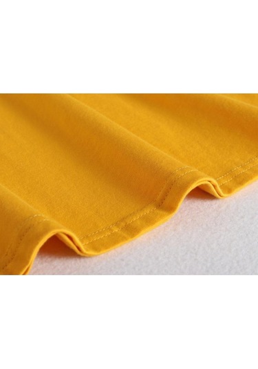 Kahve İlkbahar Ve Sonbahar Kadın Bluz Pamuk Gevşek Düz Renk Yuvarlak Yaka Uzun Kollu Üst Kahverengi