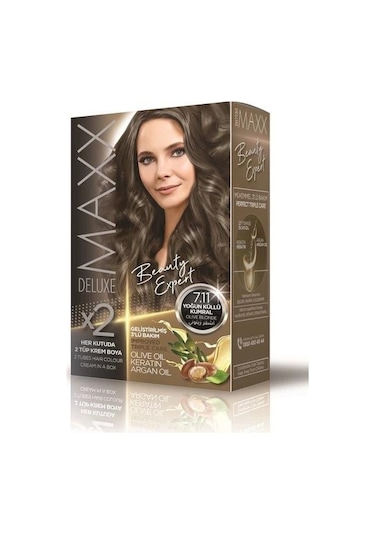 Maxx Deluxe Saç Boyası Set Yoğun Küllü Kumral 7/11