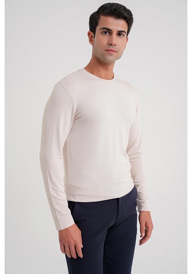 Ts 870 T-shırt Slim A.bej Casual Bej