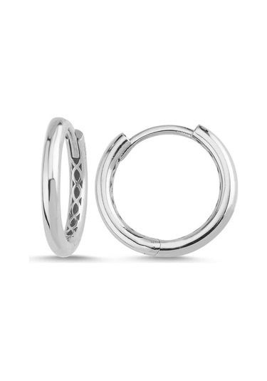 3-4,5 Mm Büyük Halka Geçirmeli Charm Doğal İnci Küpe Gold