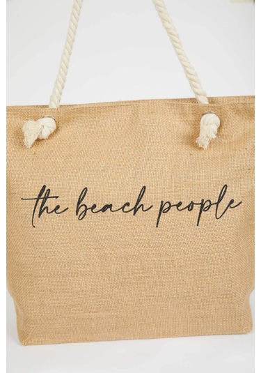 DeFacto Kadın Hasır Plaj Çantası Z4429AZNSBK27 Siyah