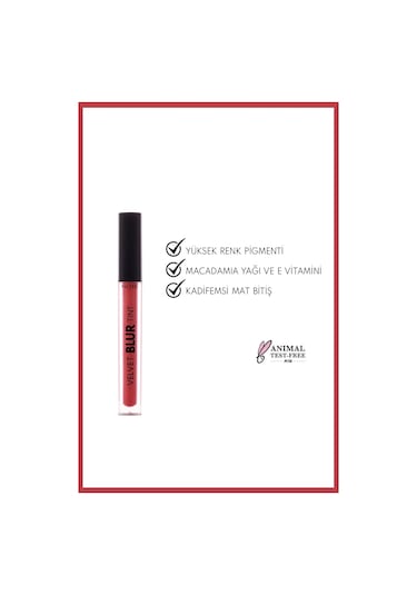 Note Cosmetics Velvet Blur Tint Kadife Bitişli Nemlendirici Mat Ruj - 04 Rust Red - Pembe