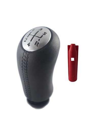 Duster Logan Sandero Uyumlu Deri Desenli Krom Boyalı Kapak Vites Topuzu siyah