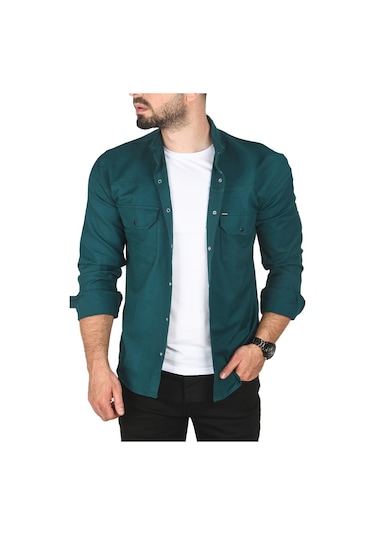 Deepsea Erkek Yeşil Büyük Beden Pamuklu Likralı Spor Gömlek Dar Kalıp, Çıt Çıt Kapamalı 2500423 Yeşil Deepsea Erkek Yeşil Büyük Beden Pamuklu Likralı Spor Gömlek Dar Kalıp, Çıt Çıt Kapamalı 2500423 Yeşil