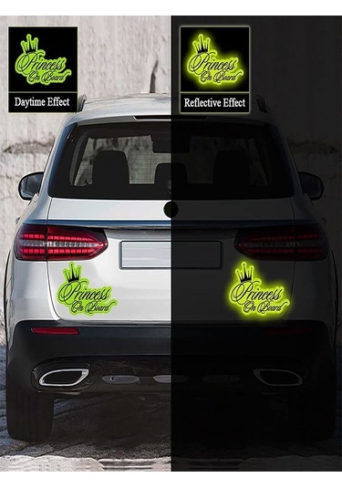 Reflektörlü Arabada Bebek Var Oto Sticker Yapıştırma